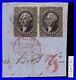 Momen Us Stamps #17 Pair Used On Piece Pf Cert Lot #88964