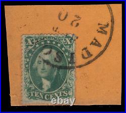 Momen Us Stamps #32 Used On Piece Vf+ Pf Cert Lot #88953