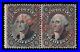 Momen Us Stamps #36 Red Paid Cancel Pair Used Lot #91231