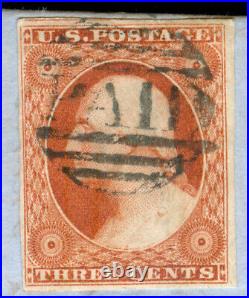 Momen Us Stamps #3lb2, #10 Orange Brown Used On Cover