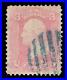 Momen Us Stamps #64 True Pink Blue Grid Used Lot #91004