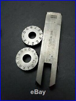 NUMBERALL USA 1/8 & 1/4 Rotary Steel Stamp Letter Number Machinist Vintage