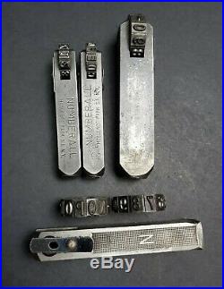 NUMBERALL USA 1/8 & 1/4 Rotary Steel Stamp Letter Number Machinist Vintage