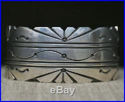 Native American Navajo Stamped Sterling Silver Cuff Bracelet