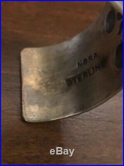 Native American Nora Tahe Heavy Stamp Sterling Silver Cuff Bracelet 39.30 Grams