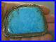 Native American Sonoran Turquoise Sterling Silver Stamped Belt Buckle JM