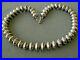 Native American Sterling Silver Navajo Pearls Stamped Foxtail Bead Necklace
