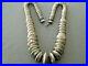 Native American Sterling Silver Navajo Pearls Stamped Graduated Bead Necklace MW