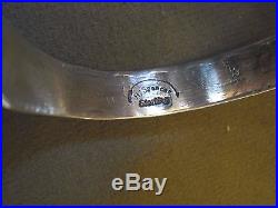 Native American Sterling Silver Stamped Cuff Bracelet 44 Grams Signed H. SPENCER