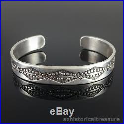 Navajo Arts And Crafts Guild Hand Stamped Sterling Silver Cuff Bracelet