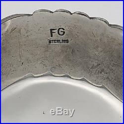 Navajo Cuff Bracelet Signed FG Turquoise 40g 6.5in Sterling Silver VTG Stamped