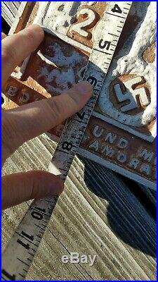 Nazi Germany World War 2 Stamp Seal Cast Iron Sign WW2 Protectorate of Bohemia