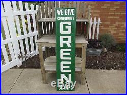 Nos We Give Community Green Stamps Metal Embossed Sign/gas/oil/station/store