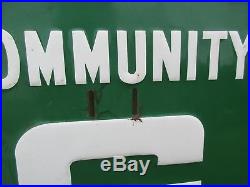 Nos We Give Community Green Stamps Metal Embossed Sign/gas/oil/station/store