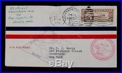 Nystamps US Air Mail Stamp # C14 Used $1100 On FDC First Day Cover