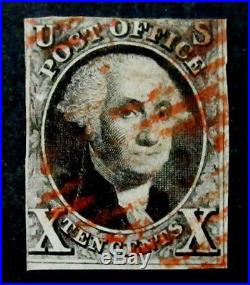 Nystamps US Stamp # 2 Used $1050 Oil Stain