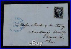 Nystamps US Stamp # 2 Used $1400 Blue Cancel On Cover