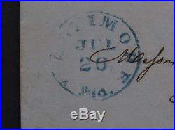 Nystamps US Stamp # 2 Used $1400 Blue Cancel On Cover