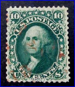 Nystamps US Stamp # 62B Used $1710 Red Cancel
