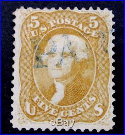 Nystamps US Stamp # 67 Used $1180 Blue Cancel