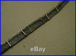 Old Native American Indian Stamped Sterling Silver Concho Belt Style Hatband