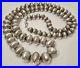Old Pawn Sterling Silver Navajo Pearl Stamped Graduated Beads Necklace 32 198g