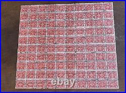 One Dollar Postage Due Stamp United States Sheet Of 100 Rare Find