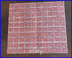 One Dollar Postage Due Stamp United States Sheet Of 100 Rare Find