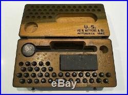 Original 1942 WWII U. S. Army Field Metal Stamping Dog Tag Mess Kit Punch Set