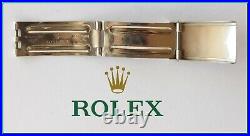 Original ROLEX Vintage Watch Bracelet Buckle CLASP Stamped 14k Trim 1960's