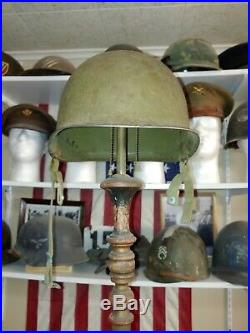 Original WW2 U. S. Army Airborne M2 Helmet D bale heat stamp 229A