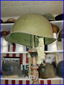 Original WW2 U. S. Army Airborne M2 Helmet D bale heat stamp 229A