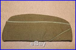 Original WW2 U. S. Army Airborne Patched Wool Overseas Hat, 1945 d. WithGI Stamps