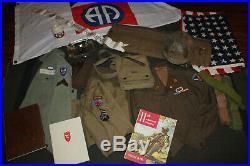 Original WW2 U. S. Army Airborne Patched Wool Overseas Hat, 1945 d. WithGI Stamps
