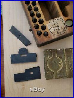 Original WWII US Army Dog Tag Mess Kit Stamping Punch Set, Complete Great