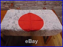 OriginalSouth PacificWWIIWar PrizesJap Good Luck Flag withTemple StampPatches