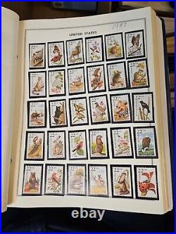 Over 350 Stamps United States Liberty Stamp Album Collection 3E46