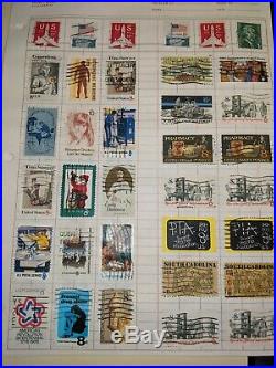 Over 500 Pages & 20,000+ Used USA Hinged Stamps Kiloware Hoarder's Dream