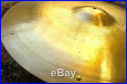 PAPERTHIN Vintage Zildjian 40s TRAN STAMP 20 CRASH RIDE Sizzle 1697g