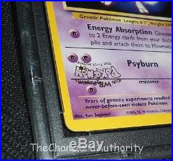 PSA 7 NEAR MINT Mewtwo # 3 INVERTED Stamp ERROR/MISPRINT Pokemon Card