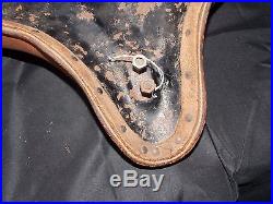 Pre-1953 STAMPED Indian Motorcycle Leather Seat poss. Sign Scout or Big Chief