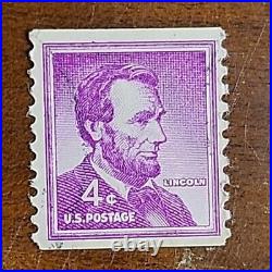 Purple 4 Cent Lincoln Stamp
