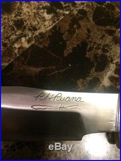 R. H RUANA 13A Skinner Knife-Bullwhip Signed & Stamped-Orig. Shearh-Unused-Vigny