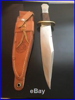 R. H. RUANA 32B Davy Crockett Bowie Knife M Stamp-Bullwhip- Sheath-Unused