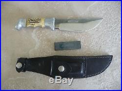 R. H. Ruana Early M Stamp Deluxe Knife 20a-6 Skinner With Deluxe Sheath