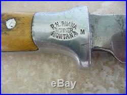 R. H. Ruana M Stamp Knife 13a-4 Skinner With Sheath Vintage