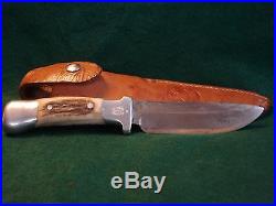 R. H. Ruana M Stamp Knife 5 Skinner With Sheath Vintage