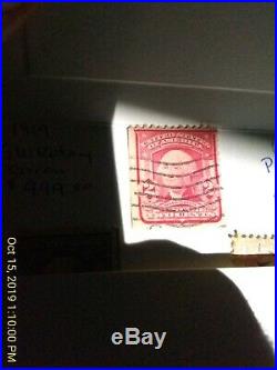 RARE 03 LB CORNER George Washington Shield 2C Cancel Red US Postage Stamp VF 319