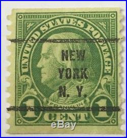 RARE 1 Cent Green Ben Franklin STAMP New York Post 1936 Maybe Scott #594 or #596