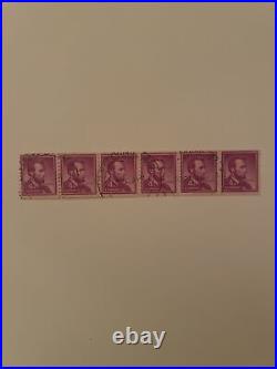 RARE BLOCK abraham lincoln 4 cent stamp block violet